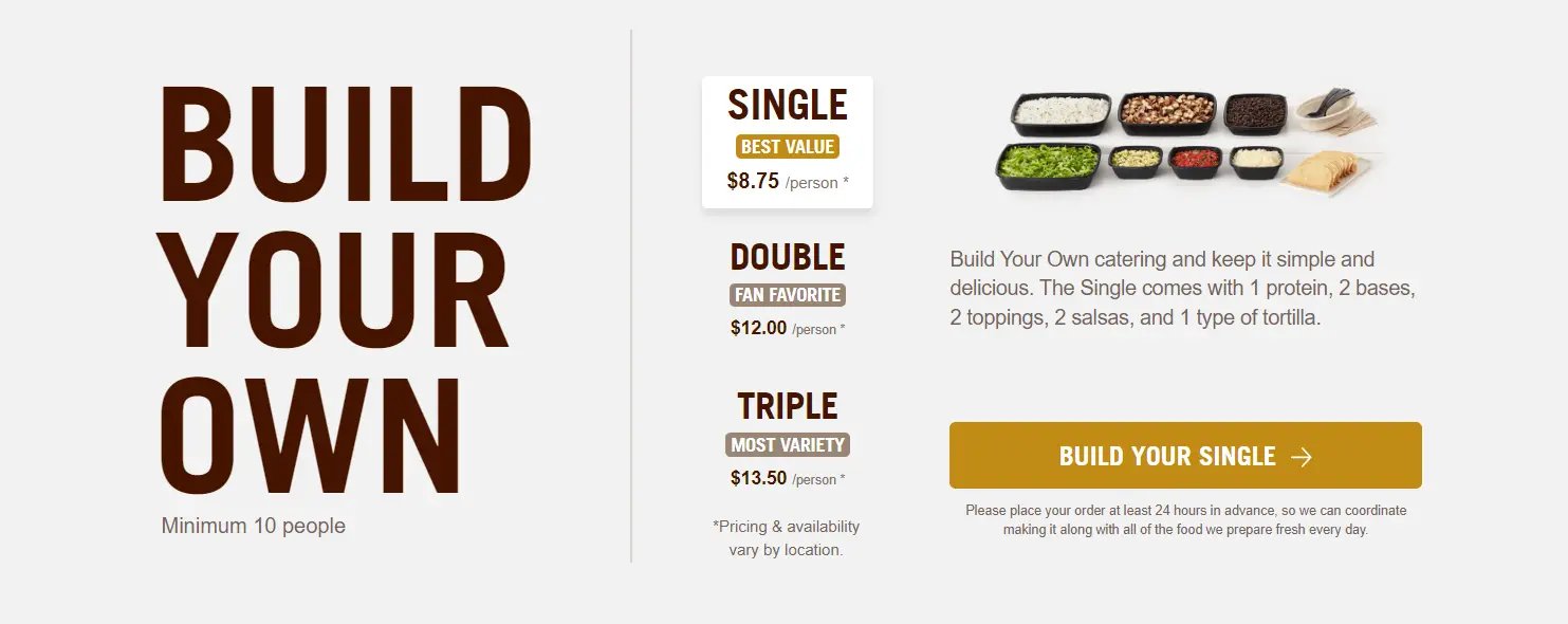 Chipotle Catering Build-Your-Own Bundles